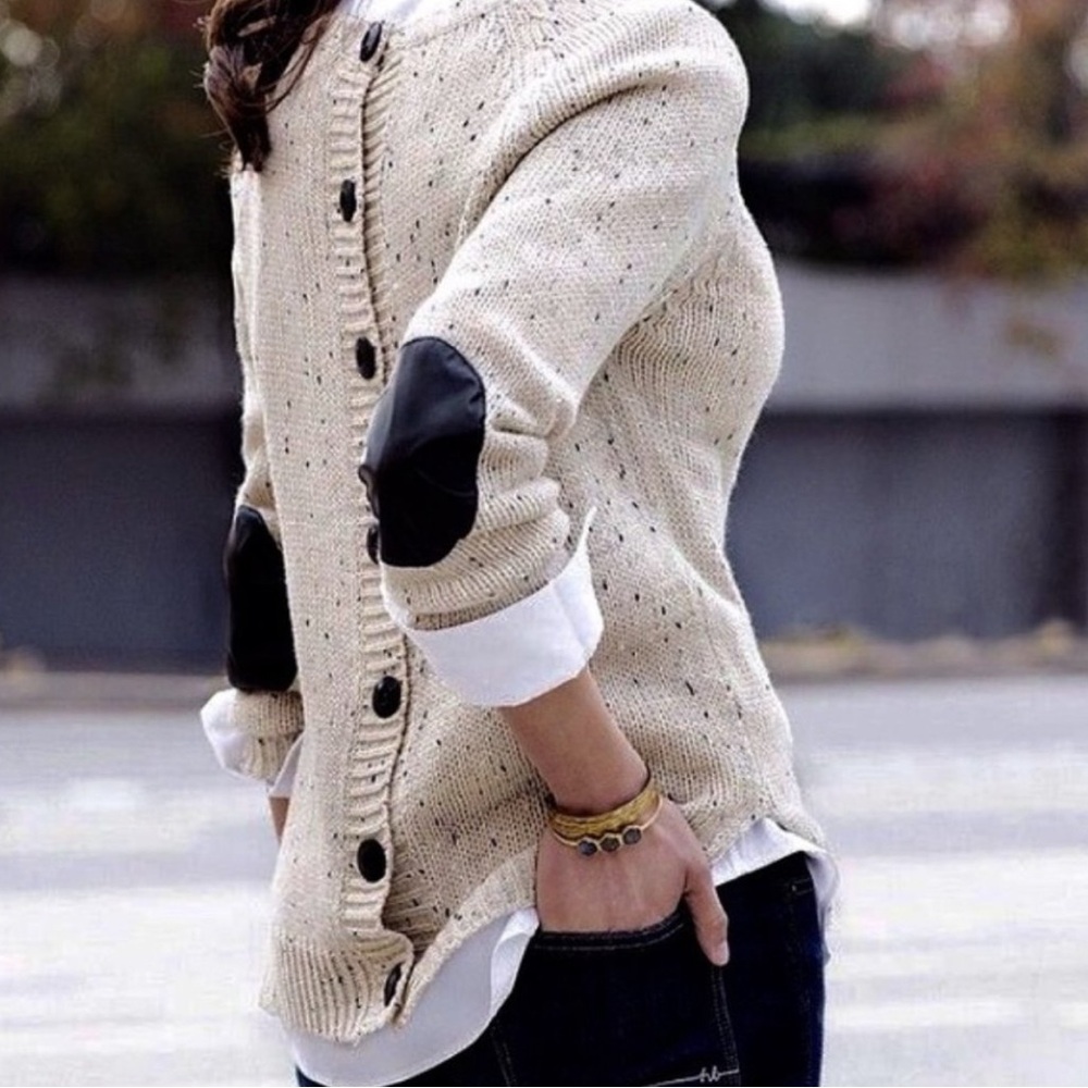 Market & Spruce Cotulla Button Back Sweater Sz M